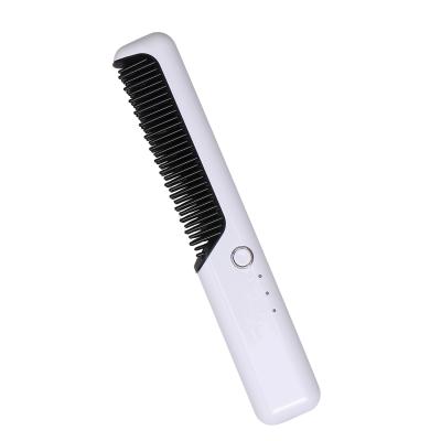 China Cordless Hair Straightener Comb Sweep Passionate Electric Mini Comb Brush Straightener Hair Straightener Brush for sale