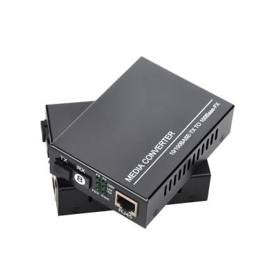 China SBS 20Km Fiber Optic To Rj45 10/100M Giga Fiber Optic Media Converter for sale