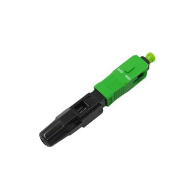 China FTTH Drop Cable SC APC UPC Single Mode Field Assembly Connector Fiber Optic Fast Connector Green-Blue For Ftth Drop Cable for sale