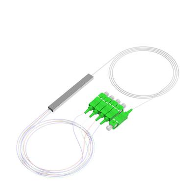 China Wholesale FTTH FTTB FTTX Network Tube 1*n2*n Mini Type G657a 0.9mm Steel Fiber Optic PLC Splitter for sale