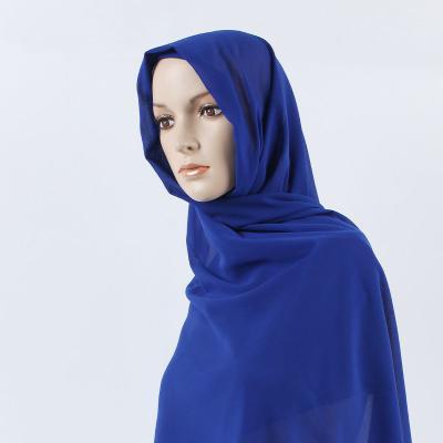 China New Design Solid Color Chiffon Hijab Scarf Sex Muslim Chiffon Hijab Long Wrap Arab Soft Comfortable Women Wholesale Turban for sale