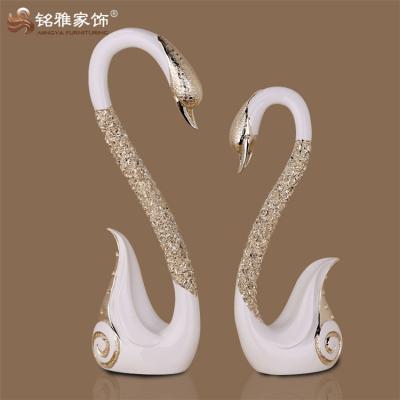 China Europe Christmas decorations manufacturer indoor wedding favor gift home decor swan figure for sale for sale