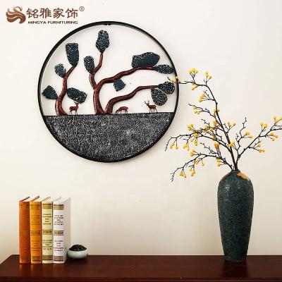 China Creative China Decoration Use Metal Material 3D Wrought Iron Wall Art Decor for sale