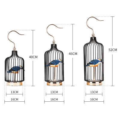 China China Bird Cage Garden Balcony Ornament Wall Hanging Decor Creative Metal Decoration for sale