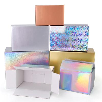 China Recyclable Brand Logo Multiple Color Paper Box Custom Packaging Corrugated 3 Layer Packaging Box for sale