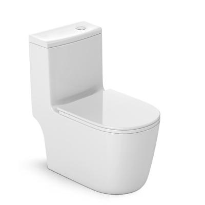 China Modern Sanitary Floor S Sanitary White Ceramic Trap Double-Flow Ware Wc Toilet Bowl One Piece Bathroom Toilets for sale