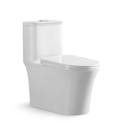 China Double-Flow Factory Watermark Ceramic Sanitary Ware Ceramic Wc Toliet Bathroom Siphonic One-Piece Toilet Bowl for sale