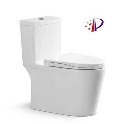 China Hot Selling Double-Flow Fushing Items Water Saving Sanitary Siphon One Piece Ceramic WC Bowl Bathroom Toilet For Southeast Asia for sale