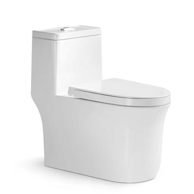 China Double-flow Hotel Sanitary Ware Modern One-piece Ceramic Lavatory Toilet Siphonic Bathroom Toilet With CE CUPC for sale