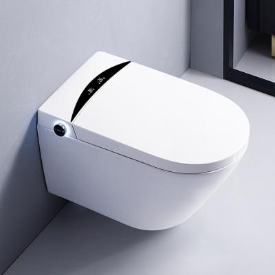 China Small Sanitary Ware Auto Operation Bathroom Auto Sensor WC Flush Wall Hung Intelligent Ceramic Smart Toilet Toilet With Concealed Cistern for sale