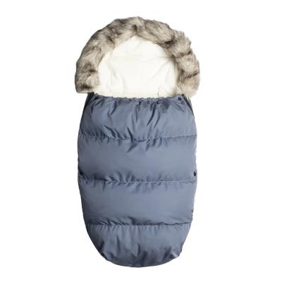 China Breathable High Quality Winter Baby Sleeping Bag Sheepskin Baby footmuff Best Blue Infant Sleeping Bag for sale