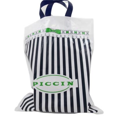 China LDPE Recyclable Eco Friendly Biodegradable Loop Handle Soft Plastic Bag For Shopping for sale