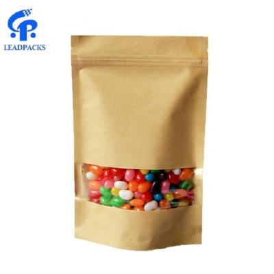 China Custom Logo Kraft Paper Laminated Recyclable Bag for Coffee/Candy/Snack/Tea/Dried Fruit for sale