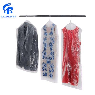 China Disposable Dustproof Foldable Clothes PVC Garment Bag Transparent Plastic Cover For Wedding Long Dress for sale