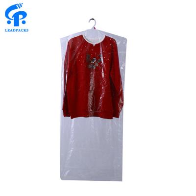 China Recyclable Wholesale Custom Plastic Packaging Hanger Clothes Suits Cover Bag For Garment Packaging for sale