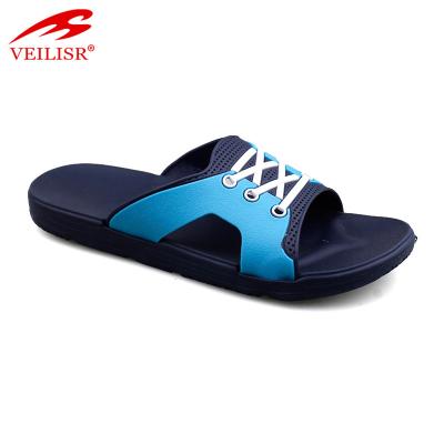 China Summer Lightweight Outdoor Beach PVC Slippers Upper Men Slide Sandals for sale