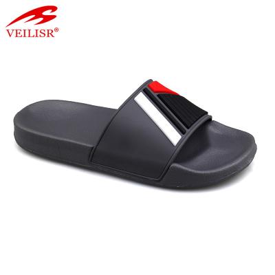 China Summer Lightweight Beach Chancletas PVC Slippers Upper Men Slide Sandals for sale