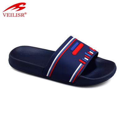 China Summer Lightweight Beach Chancletas PVC Slippers Upper Men Slide Sandals for sale