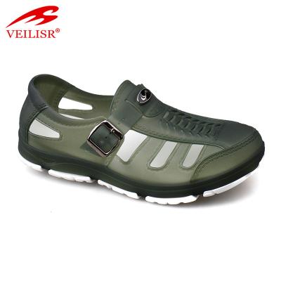 China Lightweight Summer Beach Jelly PVC Outdoor Shoes Clear Clogs Men Sandals for sale