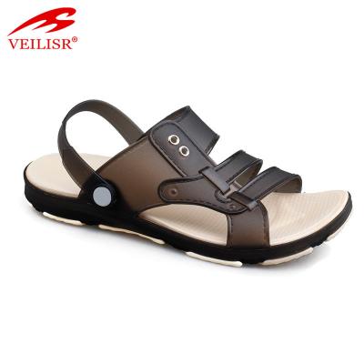 China Deodorization Summer Outdoor Beach Clear PVC Jelly Shoes Clogs Mens Sandals for sale