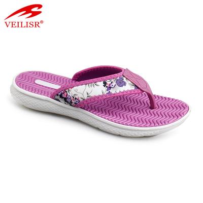 China New Light Outdoor Fabric Lightweight Strap Unique EVA Slippers Women Summer Flip Flops for sale