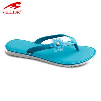 China Summer Beach Ladies PVC Slippers Lightweight Outdoor Popular Women Flip Flops for sale