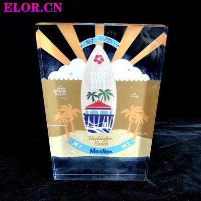 China Healthcare Institutes Classic Rectangle Customized Acrylic Award Sports And Games Pack Award Fair Giveaways for sale