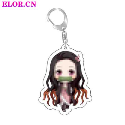 China New Promotion Design Two Sides Printing Anime Charms Colorful Clear Acrylic Key Chain All Kinds Of Style Can Be Customized for sale