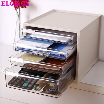 China Best Wholesale Stocked Selling Large Capacity Drawer File Storage Crate Parts Multilayer Acrylic Box for sale