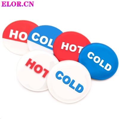 China Elor Practical Acrylic Signage For Hot And Cold Water Industrial Sign Hot Tips Card Custom With Your Design for sale