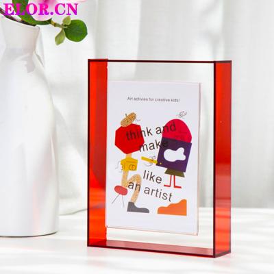 China Creative Concise Colored Acrylic Photo Frame Elor Hot Selling Picture Frame Home Furniture Used As Birthday Gifts Home Decorations for sale