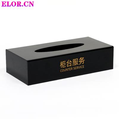 China Minimalist Acrylic Paper Box Hotel Office Restaurant Table Tissue Box Storage Box for sale