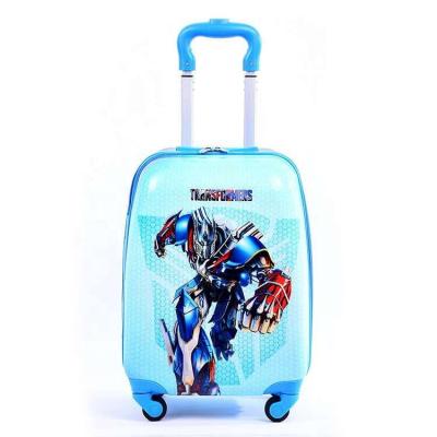 China For Kid Children Use Whole Sale 16 Inch Cute Kids Hard Shell Trolley Luggage With Colorful Cartoon Pattern for sale