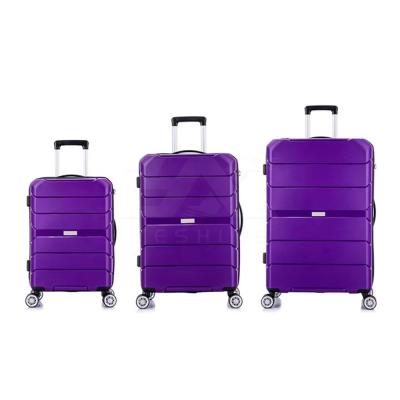 China For Travel Use 2022 Hot Selling 4 Wheels Business Acclaimed PP Trolley Suitcase Luggage for sale