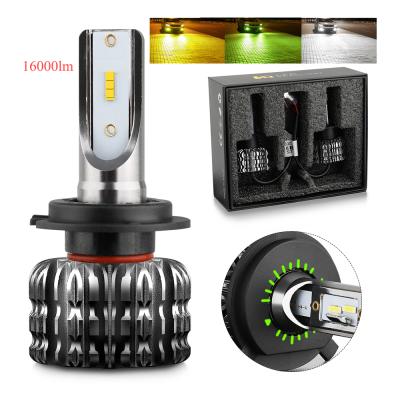 China Cars Head Light H7 Car Headlight Led Kits , 16000lm COB CSP ZES H13 H7 881 9005 9006 H11 S2 K1 K5 auto car headlight led h7 for sale