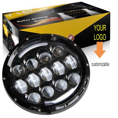 China Die Cast Aluminum Motorcycle Led 7 Inch Led Motorcycle Headlight Drl Turn Signal Light for sale