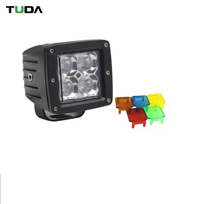 China Led Work Light CE ROHS DOT IP68 12W 3 Inch Spot Light Cube Pods 12V 24V 3D LED Work Light For Offroad Truck ATV SUV for sale