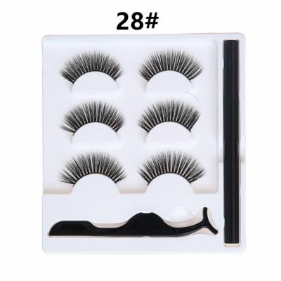 China Natural 3D Long Eyelashes Set Full Magnetic Eyelashes Magnet False Eyelash Strip Long Eye Lashes Makeup Beauty Extension Tools Waterproof for sale