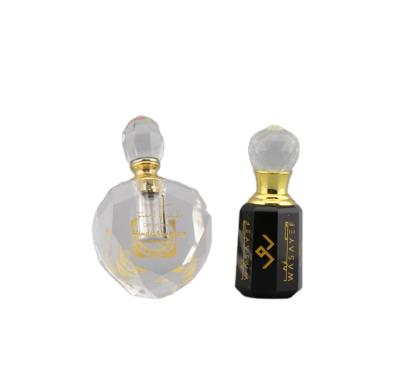 China 3/6/12ml Luxury Crystal Perfume Bottles Roll Ball Perfume Oil Arabic Crystal Perfume Bottles for sale