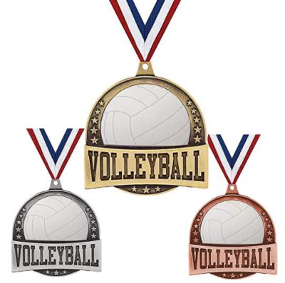 China Custom Europe Volleyball Medal Sport Medal Sublimation Medal for sale