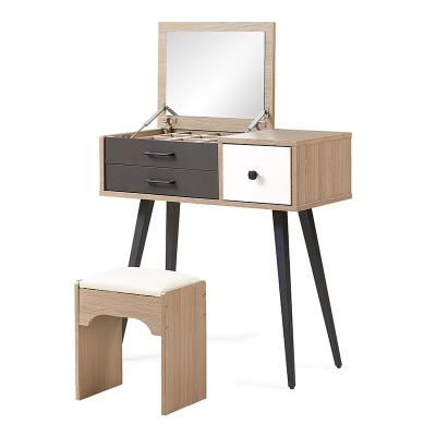 China Modern Flip Top Pb Melamine Wooden Extendable Furniture Dresser Mirror Designs Dressing Table Mirror xzhz002 for sale