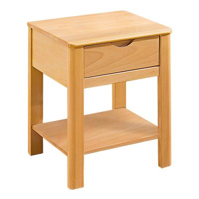 China Modern home furniture solid wood bedside table nightstands bedroom furniture with drawer for sale