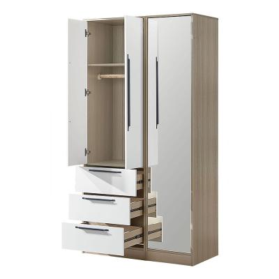 China Modern minimalist wardrobe bedroom storage cabinet Nordic two-door minimalist style large wardrobe for sale