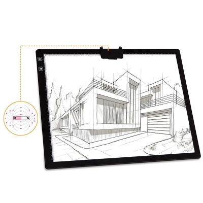 China Multi Function A3 LED Panel 3 Colors Temperature Light Shield /design /art LED Pattern Trace/Discovery Tablet with Adjustable Rotatable Stand for sale