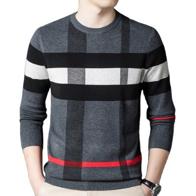 China Anti-pilling Round Neck Top Fashion Autumn Office Anti-pilling Sweater Thin Thick Thick Knitted Long Sleeve For Men for sale