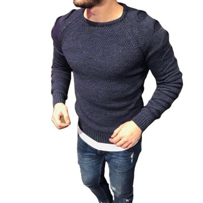 China Anti-pilling anti-pilling 2022 men round neck raglan sleeve adjustment slim hole sleeve sweater long for sale