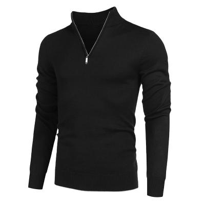 China 2022 New Autumn Men's Wholesale Casual Shirts Anti-pilling Anti-pilling Casual Shirts Sleeve Turtle Neck Long Bottoming Shirt Half Zipper Blank Slim Fit T-Shirts for sale