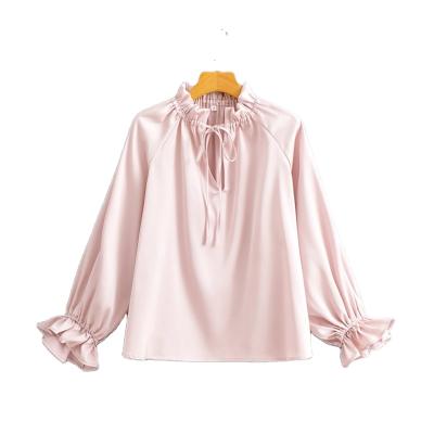 China Anti-pilling 2022 anti-pilling blouse design women long sleeve white shirts tops clothing for sale