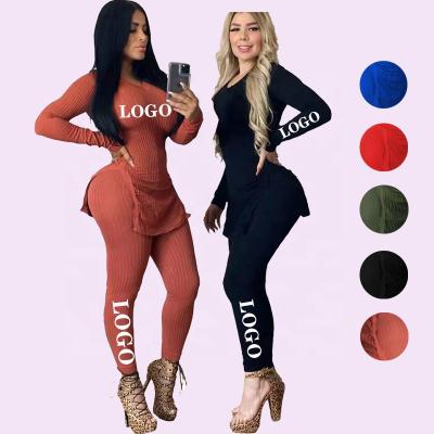 China Autumn Casual Wear Home Wear Set Solid Color Sweat Suit Breathable Two Piece Regular Women for sale