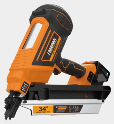 China 20V Brushless Sight and Sheathing MOTOR LD3490 CORDLESS CUT-OUT MAIN FRAME NAILER 34 Degree Replace Gas Cannon for sale